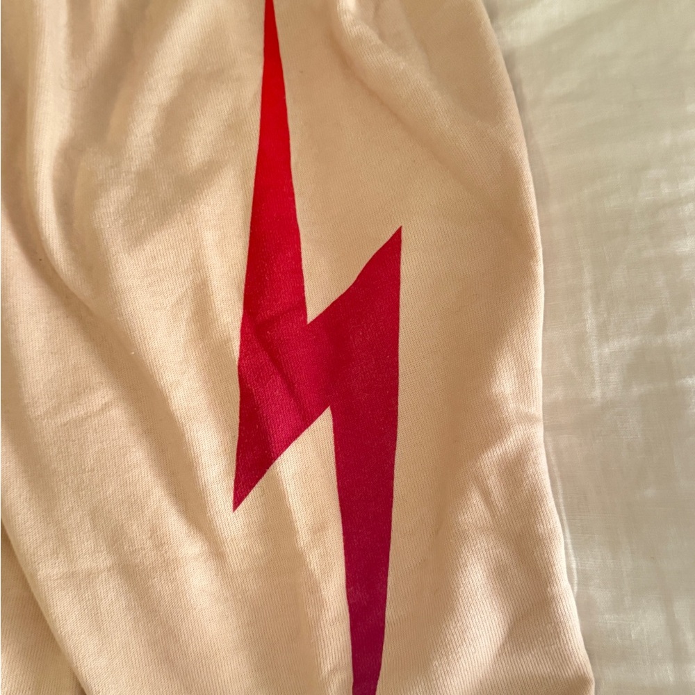 Aviator Nation Bolt Sweatpants in Cream - Picture 2 of 3